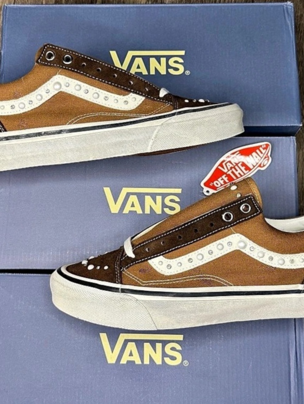 Vans Pearlized Old Skool 36 Gemstone Mushroom Brown Sneakers